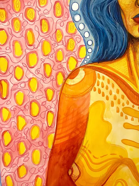 Image of Gracie’s Strength  by StellaRubi , size: 1260x1140 , made of watercolour, pencil, oil pastel , Painting medium, from Adelaide  Photo 3 of 7.