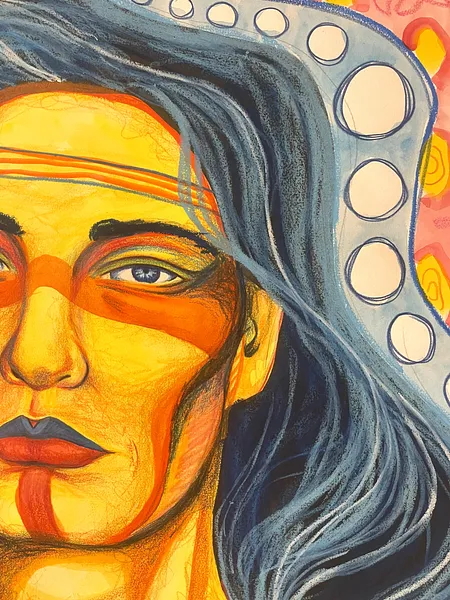 Image of Gracie’s Strength  by StellaRubi , size: 1260x1140 , made of watercolour, pencil, oil pastel , Painting medium, from Adelaide  Photo 4 of 7.