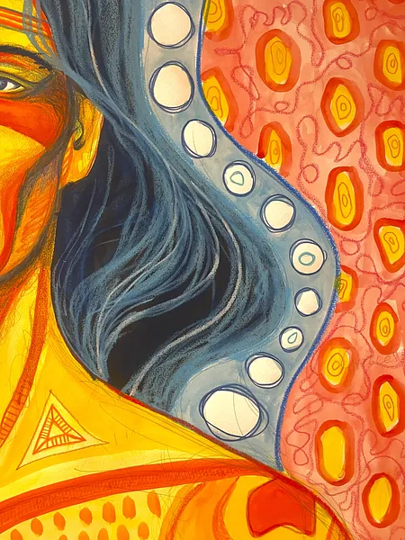 Image of Gracie’s Strength  by StellaRubi , size: 1260x1140 , made of watercolour, pencil, oil pastel , Painting medium, from Adelaide  Photo 5 of 7.
