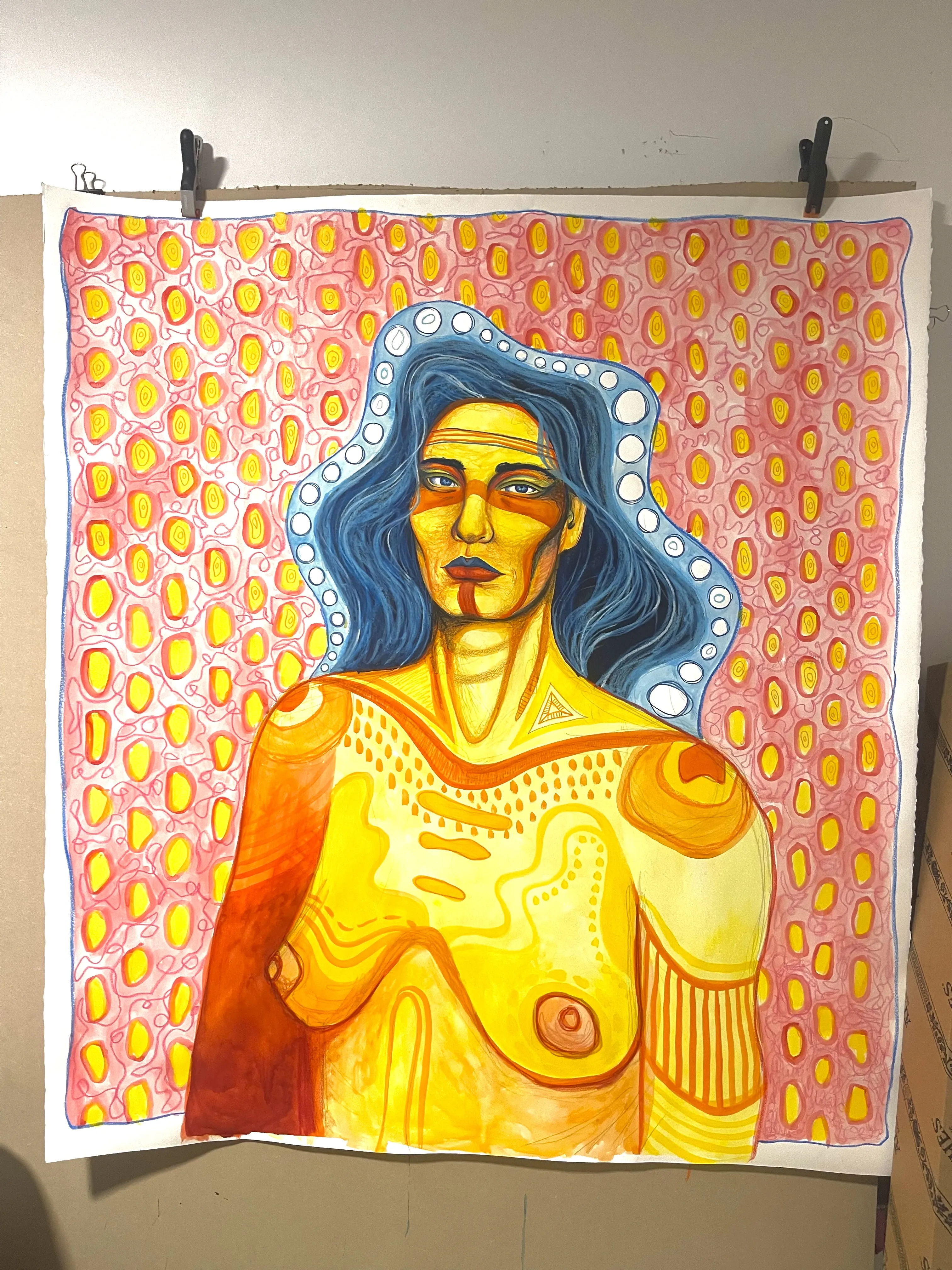 Image of Gracie’s Strength  by StellaRubi , size: 1260x1140 , made of watercolour, pencil, oil pastel , Painting medium, from Adelaide  Photo 7 of 7.