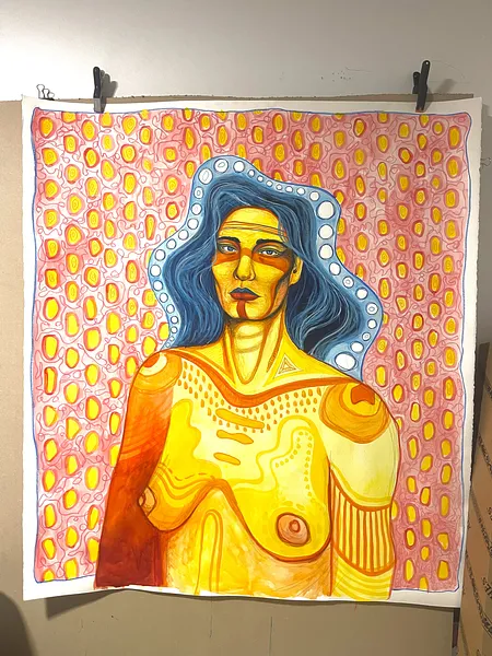 Image of Gracie’s Strength  by StellaRubi , size: 1260x1140 , made of watercolour, pencil, oil pastel , Painting medium, from Adelaide  Photo 7 of 7.