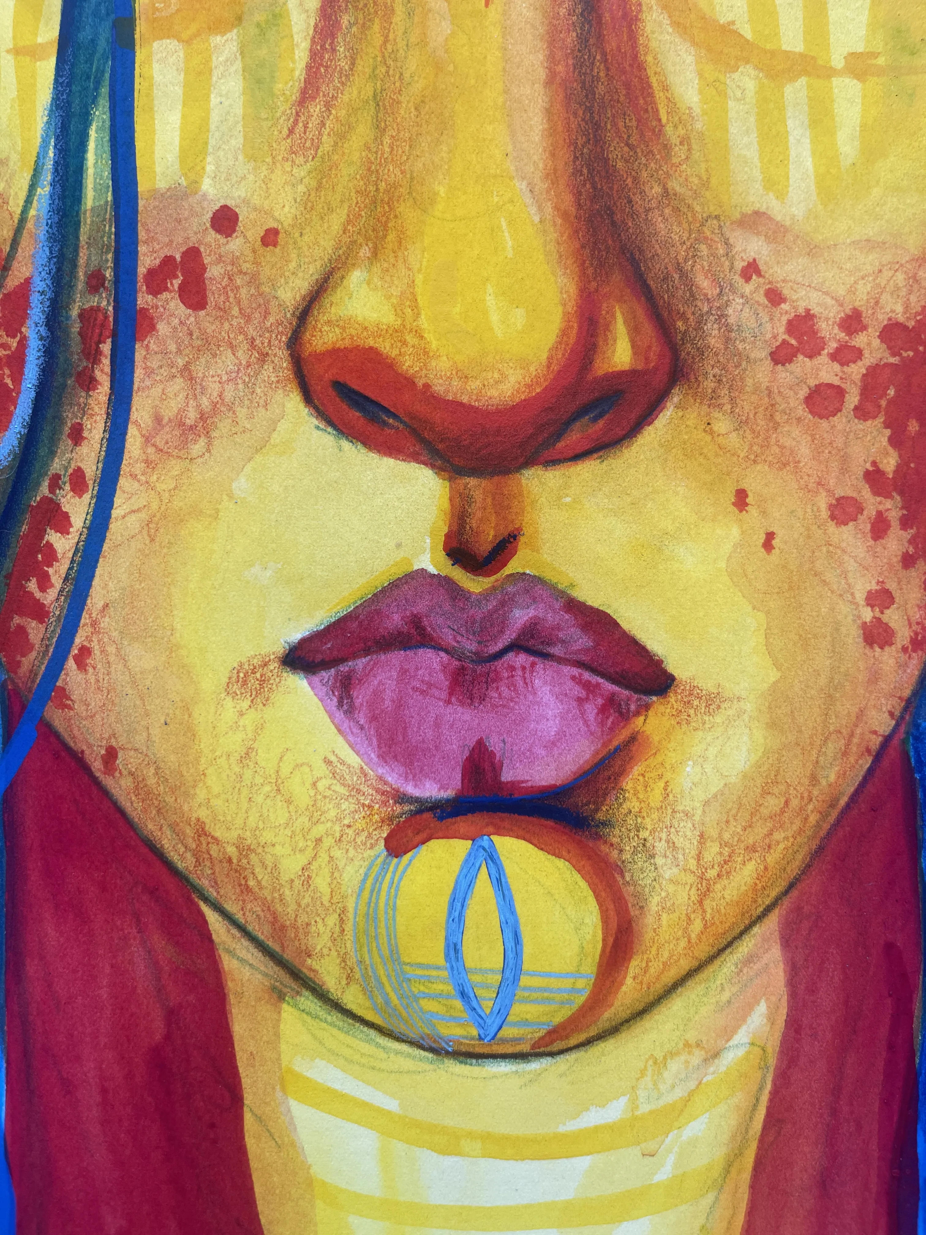 Image of Autumn Rising  by StellaRubi , size: A2 (roughly , made of watercolour, pencil, oil pastel, , Painting medium, from Adelaide Australia  Photo 3 of 9.