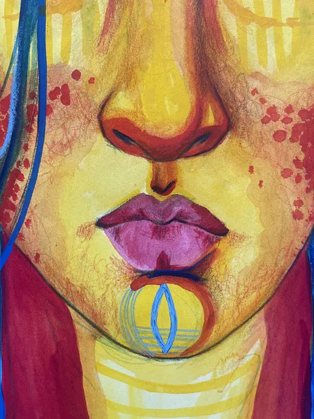 Image of Autumn Rising  by StellaRubi , size: A2 (roughly , made of watercolour, pencil, oil pastel, , Painting medium, from Adelaide Australia  Photo 3 of 9.