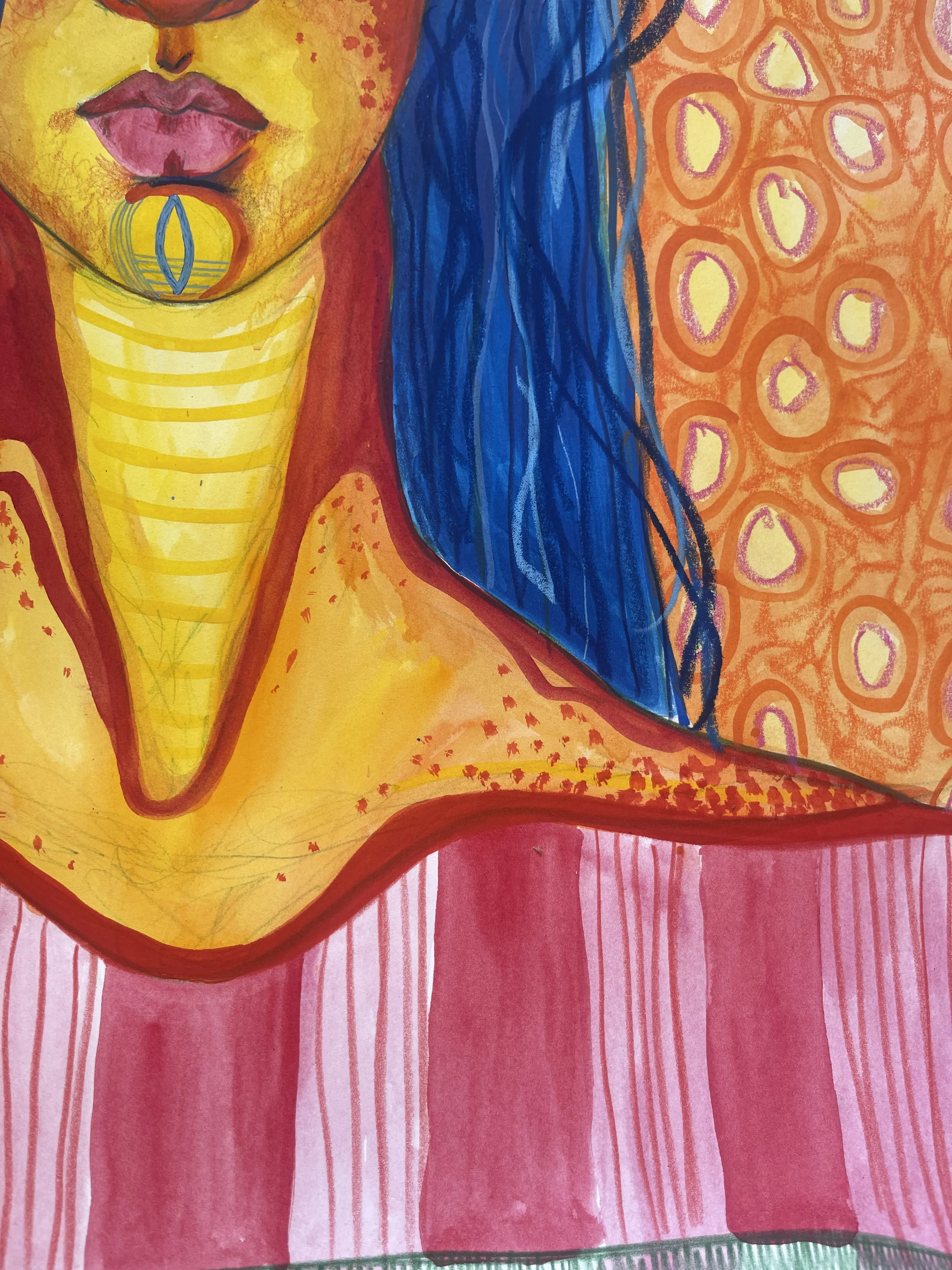 Image of Autumn Rising  by StellaRubi , size: A2 (roughly , made of watercolour, pencil, oil pastel, , Painting medium, from Adelaide Australia  Photo 5 of 9.