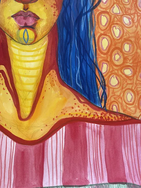 Image of Autumn Rising  by StellaRubi , size: A2 (roughly , made of watercolour, pencil, oil pastel, , Painting medium, from Adelaide Australia  Photo 5 of 9.